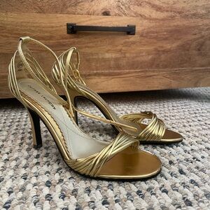 Chinese Laundry Strappy Gold Heels